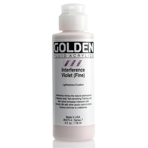 Golden, Fluid Acrylic, Paint, 4oz, Interference Violet (Fine)